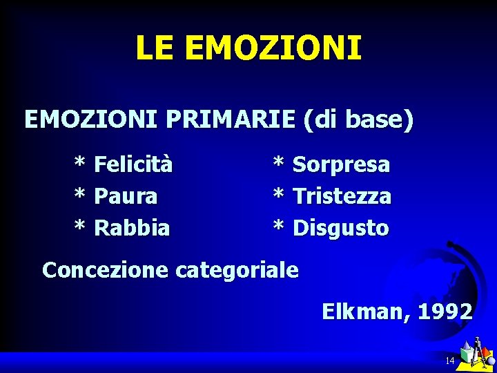 LE EMOZIONI PRIMARIE (di base) * Felicità * Paura * Rabbia * Sorpresa *