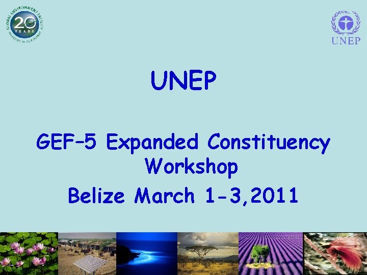 UNEP GEF– 5 Expanded Constituency Workshop Belize March 1 -3, 2011 