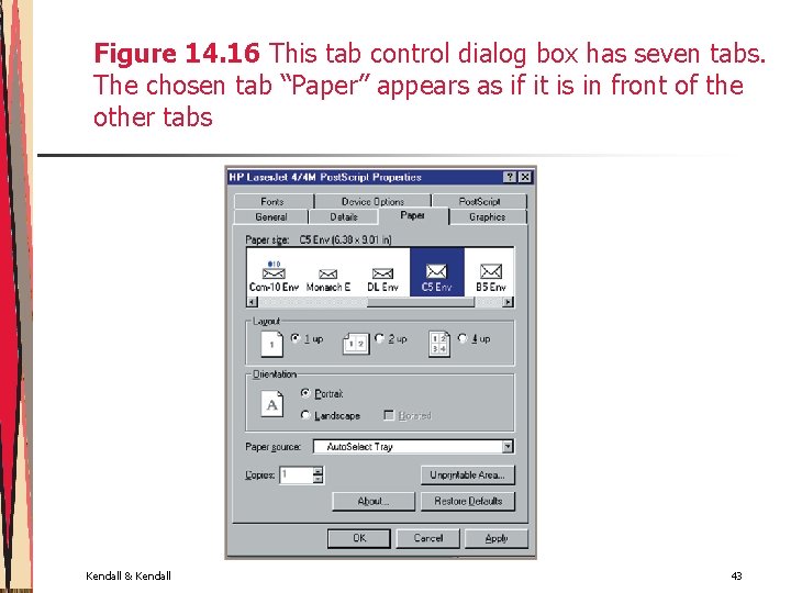 Figure 14. 16 This tab control dialog box has seven tabs. The chosen tab