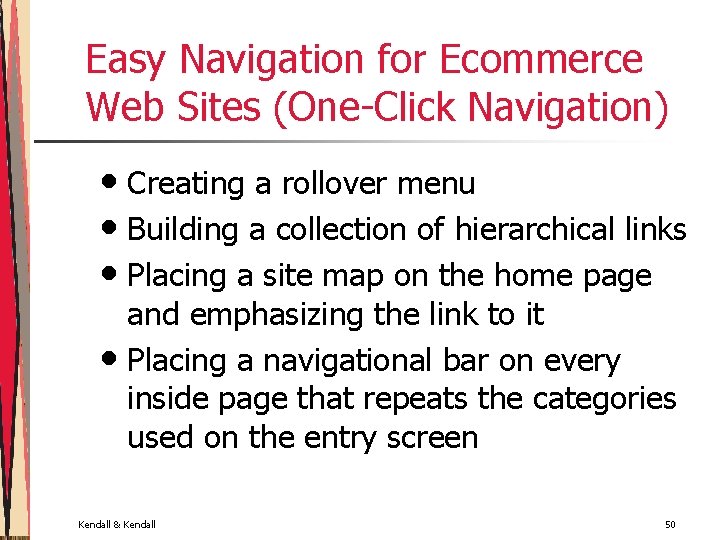 Easy Navigation for Ecommerce Web Sites (One-Click Navigation) • Creating a rollover menu •