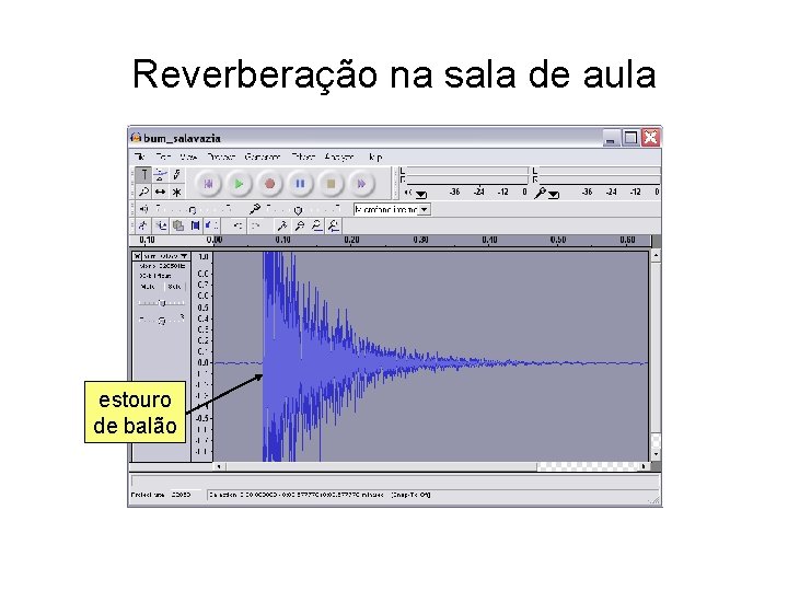 Reverberação na sala de aula estouro de balão Reverberação na sala de aula estouro de balão
