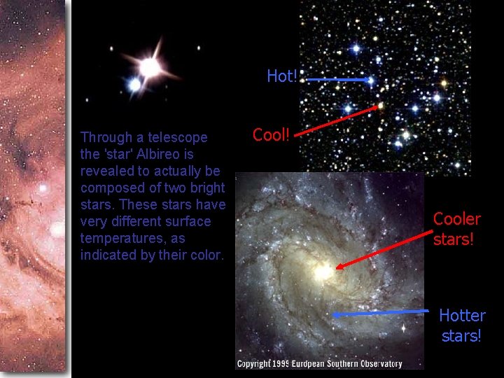 Hot! Through a telescope the 'star' Albireo is revealed to actually be composed of