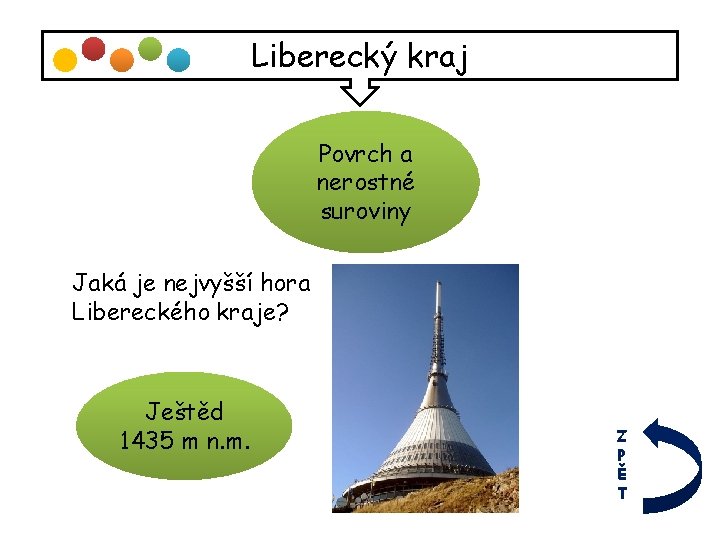 Liberecký kraj Povrch a nerostné suroviny Jaká je nejvyšší hora Libereckého kraje? Ještěd 1435