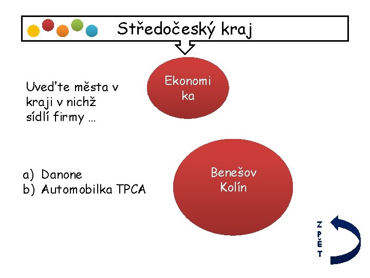 Středočeský kraj Uveďte města v kraji v nichž sídlí firmy … a) Danone b)