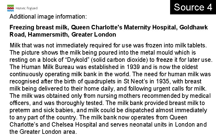 Source 4 Additional image information: Freezing breast milk, Queen Charlotte's Maternity Hospital, Goldhawk Road, Source 4 Additional image information: Freezing breast milk, Queen Charlotte's Maternity Hospital, Goldhawk Road,
