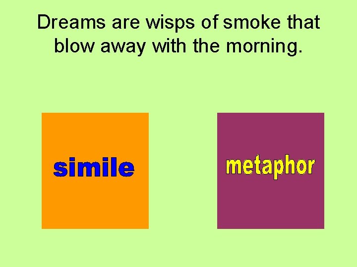 Dreams are wisps of smoke that blow away with the morning. 