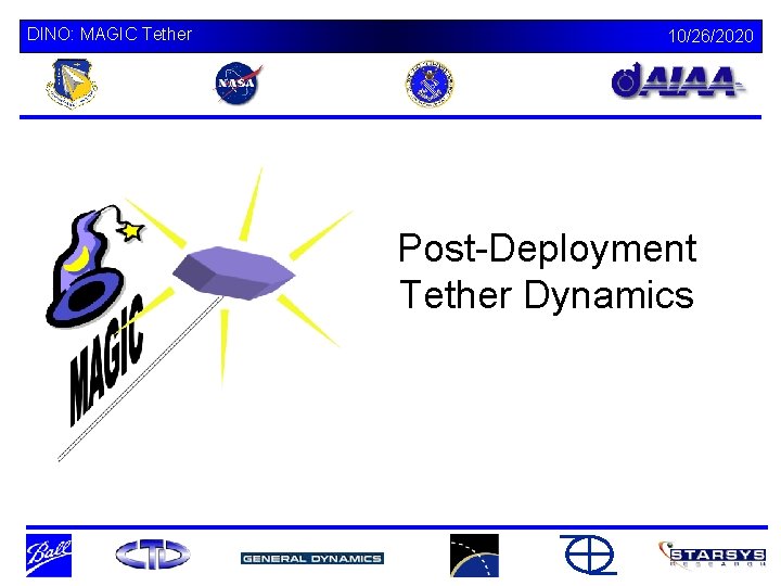 DINO: MAGIC Tether 10/26/2020 Post-Deployment Tether Dynamics 