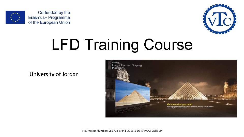 LFD Training Course University of Jordan LFD Training Course University of Jordan