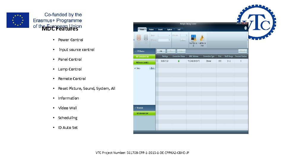 II- LFD Control & Installation MDC Features • Power Control • input source control II- LFD Control & Installation MDC Features • Power Control • input source control
