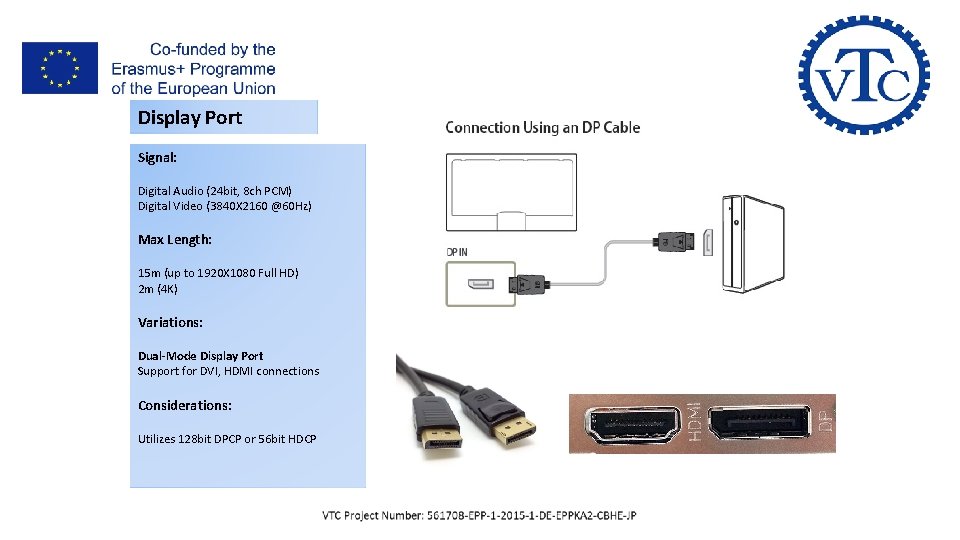 I- AV & Data Cables Display Port Signal: Digital Audio (24 bit, 8 ch I- AV & Data Cables Display Port Signal: Digital Audio (24 bit, 8 ch