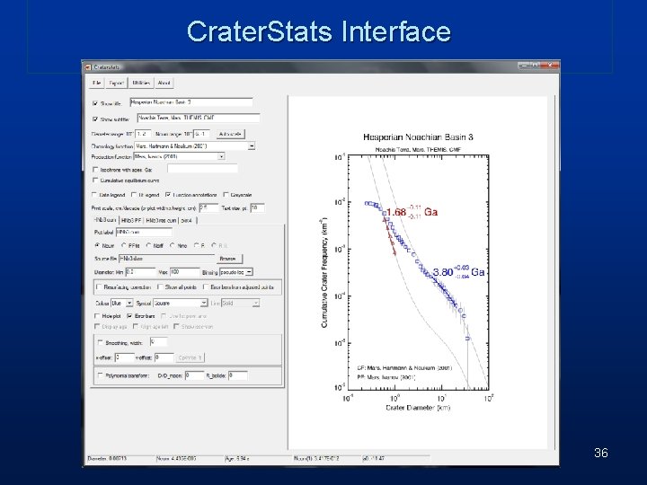 Crater. Stats Interface 36 