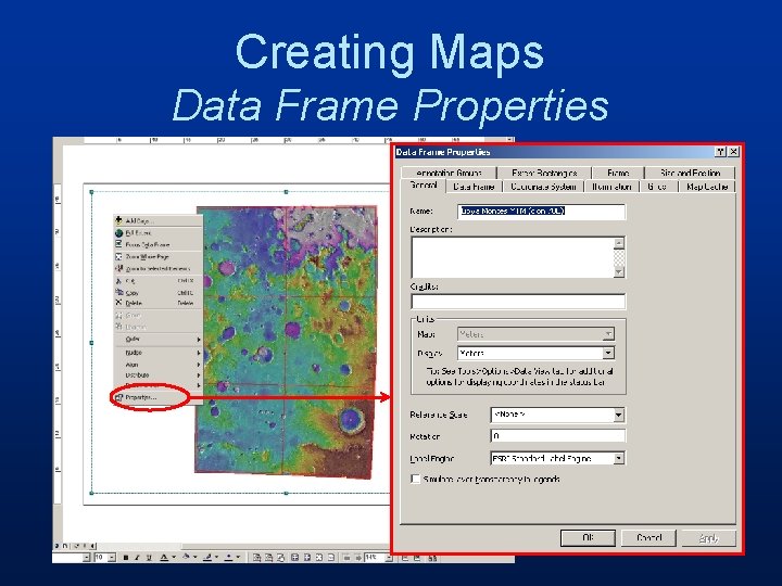 Creating Maps Data Frame Properties 