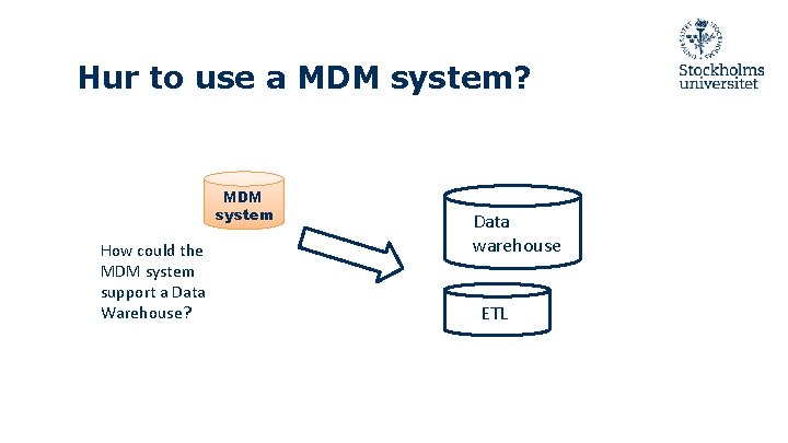 Hur to use a MDM system? MDM system How could the MDM system support Hur to use a MDM system? MDM system How could the MDM system support