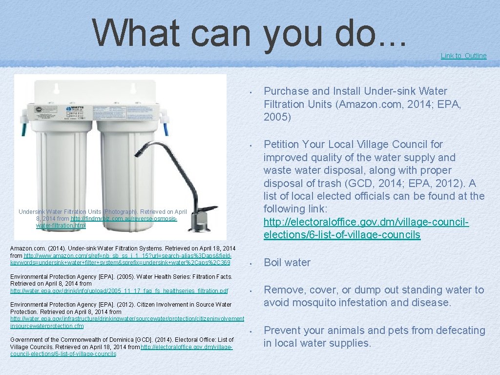 What can you do. . . • • Undersink Water Filtration Units (Photograph). Retrieved