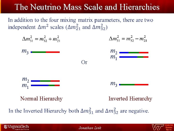 The Neutrino Mass Scale and Hierarchies m 3 Or m 2 m 1 m