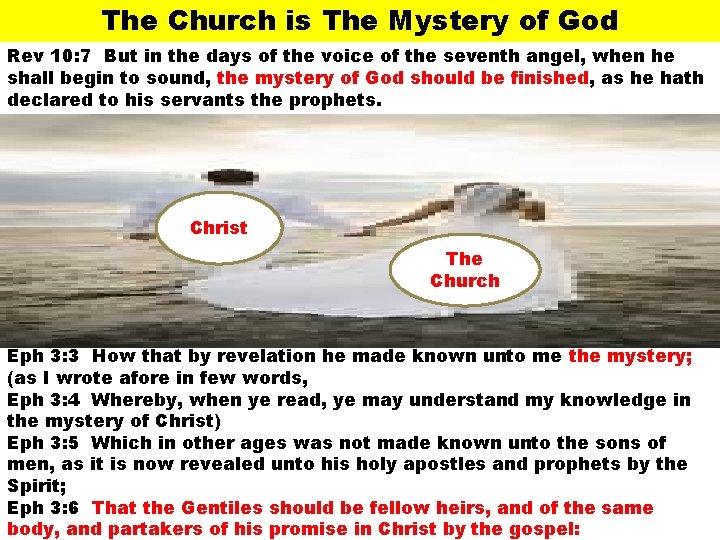 The Church is The Mystery of God Rev 10: 7 But in the days