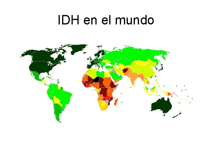 IDH en el mundo 