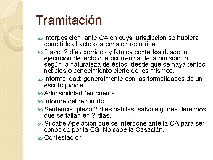 Tramitación Interposición: ante CA en cuya jurisdicción se hubiera cometido el acto o la