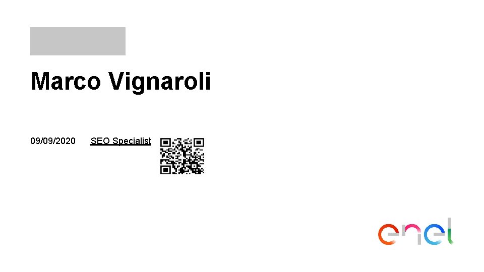 Marco Vignaroli 09/09/2020 SEO Specialist 