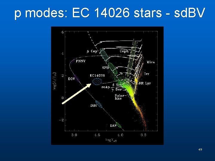 p modes: EC 14026 stars - sd. BV 49 
