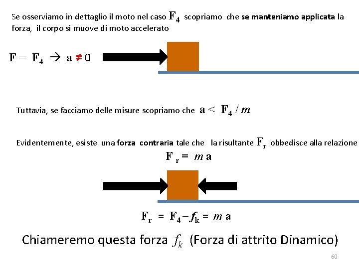 Se osserviamo in dettaglio il moto nel caso F 4 scopriamo che se manteniamo