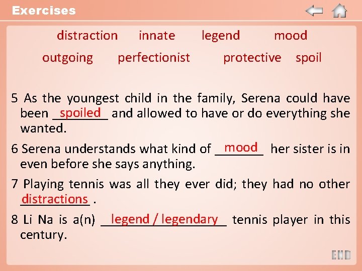 Exercises distraction innate outgoing perfectionist legend mood protective spoil 5 As the youngest child