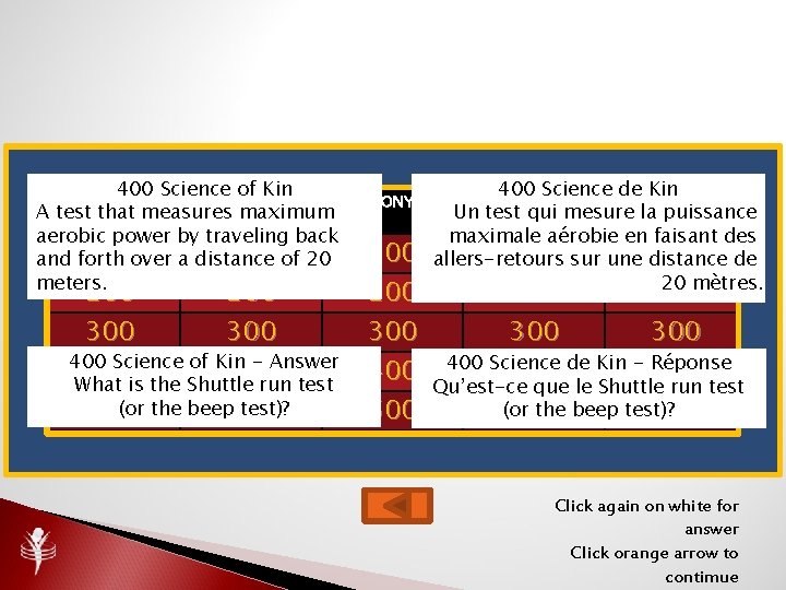 400 Science of Kin SCOPE OF CAREERS test that measures maximum PRACTICE A aerobic