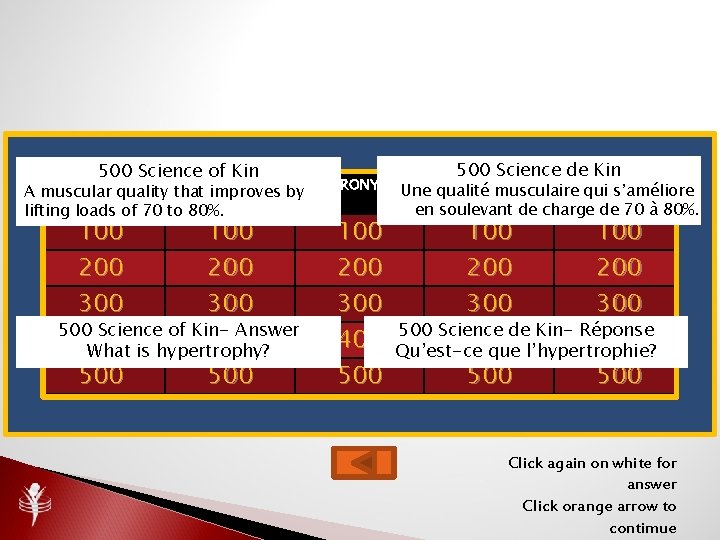 500 Science of Kin SCOPE OF A muscular quality that. CAREERS improves by PRACTICE