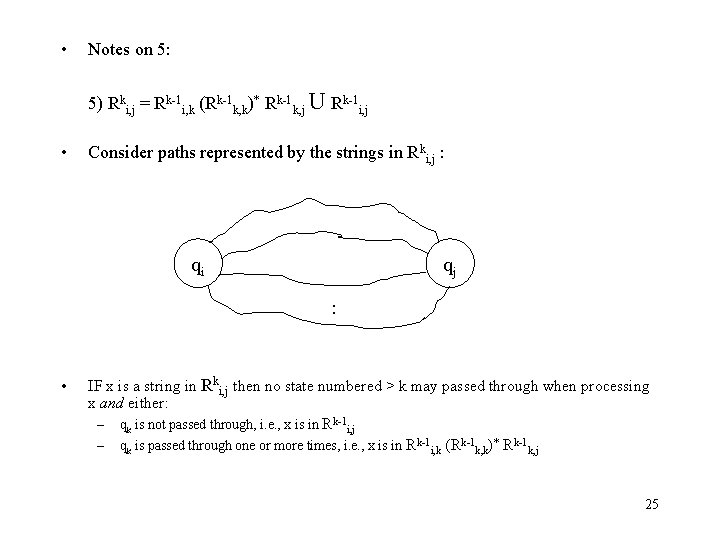  • Notes on 5: 5) Rki, j = Rk-1 i, k (Rk-1 k,