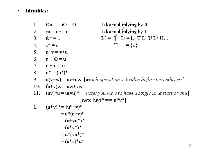  • Identities: 1. 2. 3. 4. 5. 6. 7. 8. 9. 10. 11.