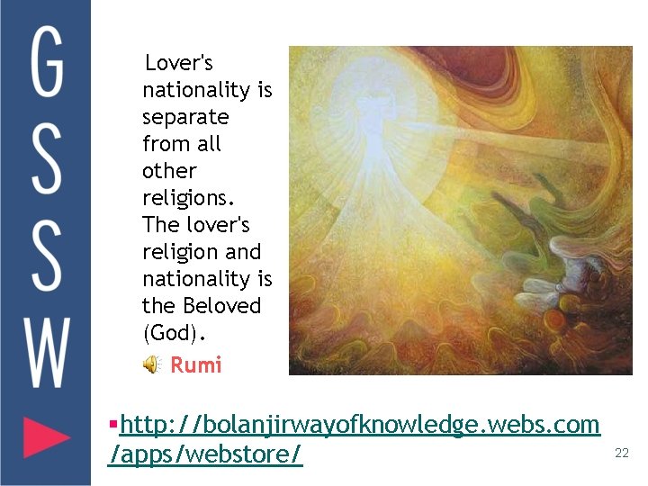 Lover's nationality is separate from all other religions. The lover's religion and nationality is