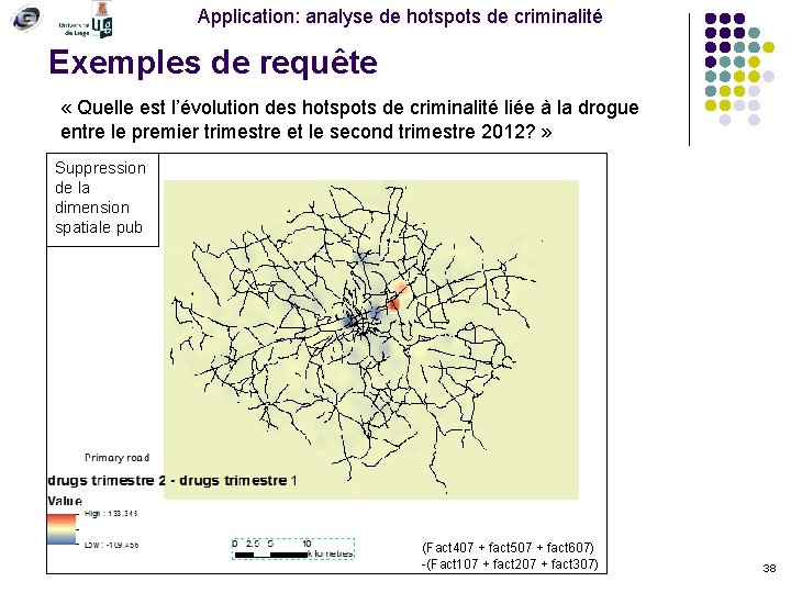 Application: analyse de hotspots de criminalité Exemples de requête « Quelle est l’évolution des