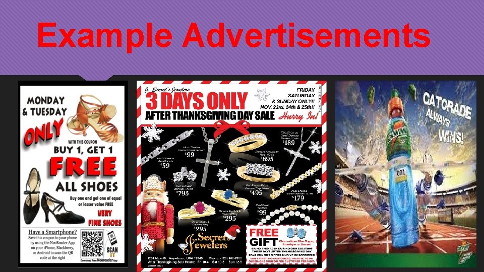 Example Advertisements 