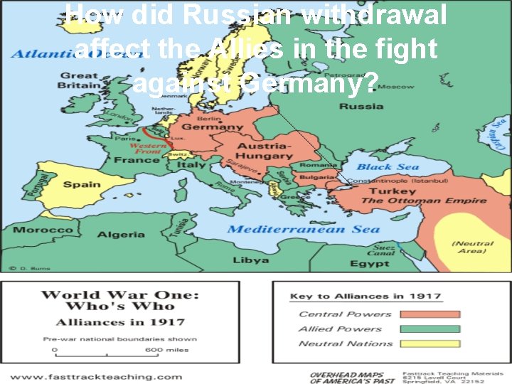 How did Russian withdrawal affect the Allies in the fight against Germany? How did Russian withdrawal affect the Allies in the fight against Germany?
