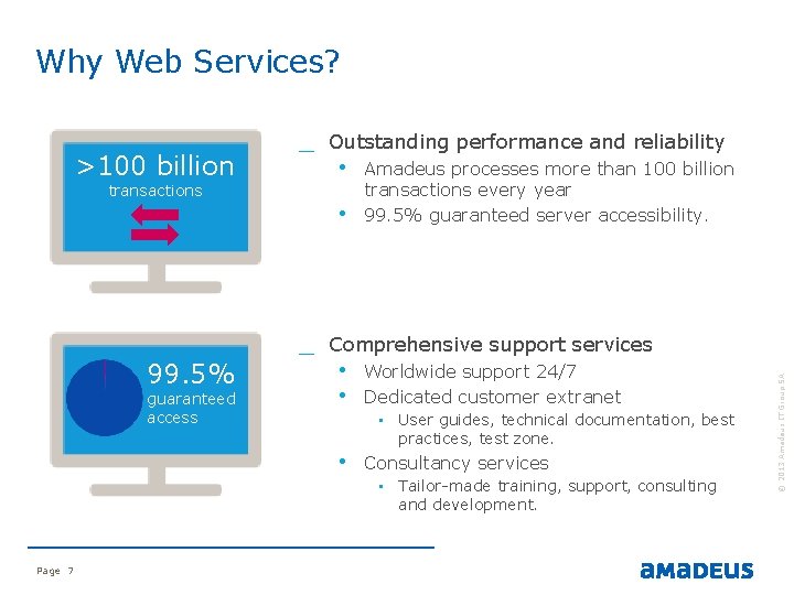 Why Web Services? • Amadeus processes more than 100 billion transactions • transactions every Why Web Services? • Amadeus processes more than 100 billion transactions • transactions every