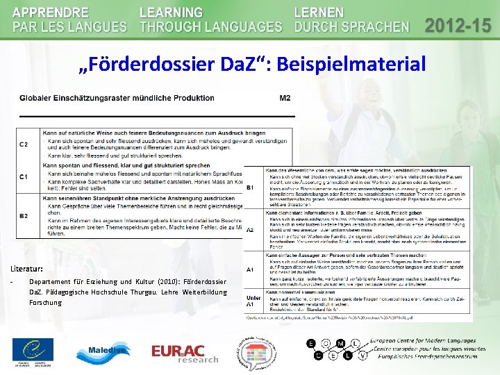 „Förderdossier Da. Z“: Beispielmaterial Literatur: - Departement für Erziehung und Kultur (2010): Förderdossier Da. „Förderdossier Da. Z“: Beispielmaterial Literatur: - Departement für Erziehung und Kultur (2010): Förderdossier Da.
