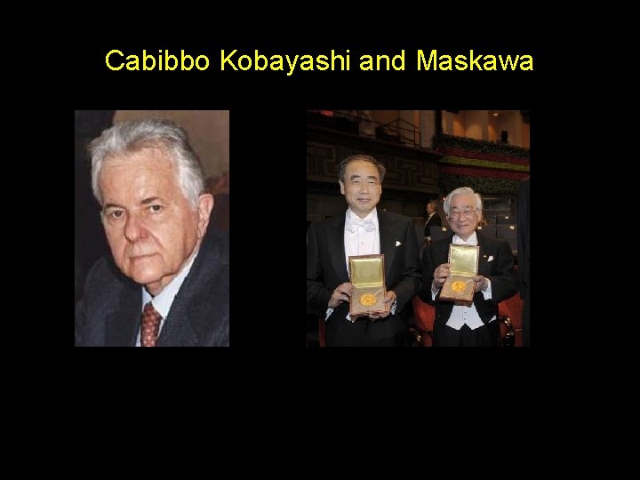 Cabibbo Kobayashi and Maskawa 