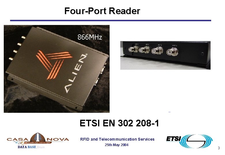 Four-Port Reader 866 MHz ETSI EN 302 208 -1 RFID and Telecommunication Services DATA