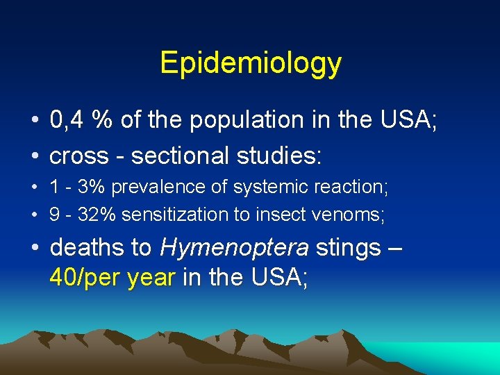 Epidemiology • • 0, 4 % of the population in the USA; cross - Epidemiology • • 0, 4 % of the population in the USA; cross -