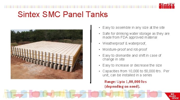 Sintex SMC Panel Tanks • Easy to assemble in any size at the site