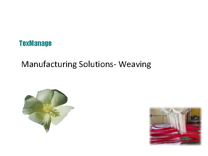 Tex. Manage Manufacturing Solutions- Weaving 