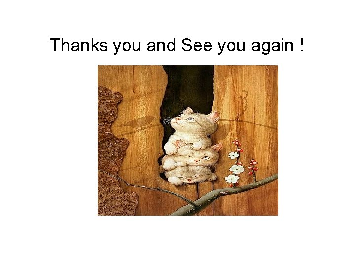 Thanks you and See you again ! Thanks you and See you again !