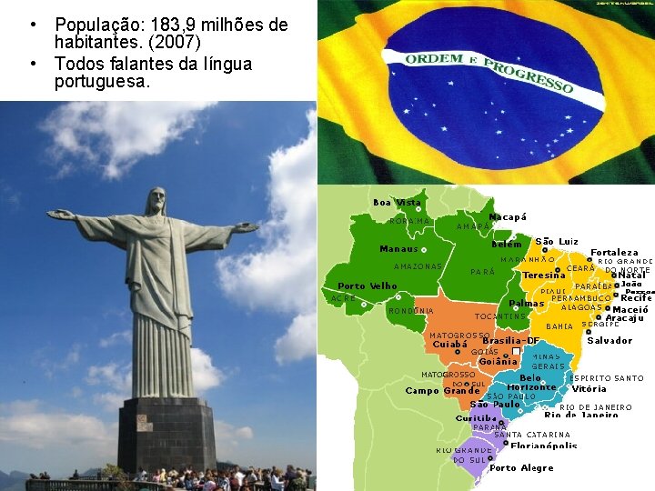  • População: 183, 9 milhões de habitantes. (2007) • Todos falantes da língua