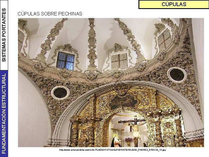 FUNDAMENTACIÓN ESTRUCTURAL SISTEMAS PORTANTES CÚPULAS SOBRE PECHINAS http: //www. artencordoba. com/LAS-PLAZAS/FOTOS/ALPARGATE/IGLESIA_PADRES_GRACIA_13. jpg 