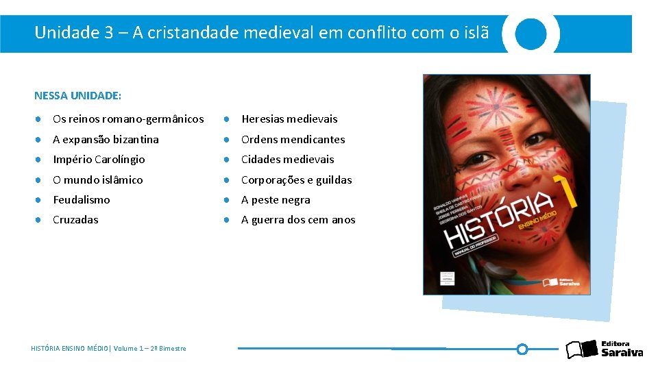 Unidade 3 – A cristandade medieval em conflito com o islã NESSA UNIDADE: ●