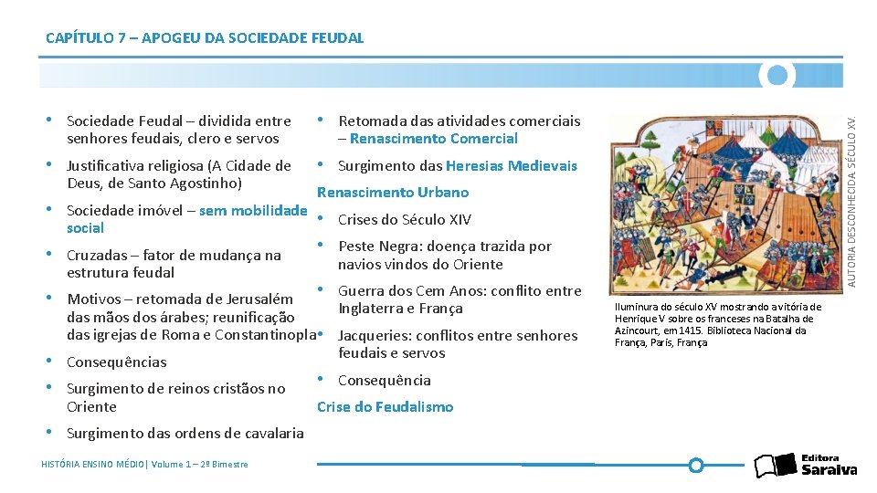  • Sociedade Feudal – dividida entre • Retomada das atividades comerciais • Justificativa