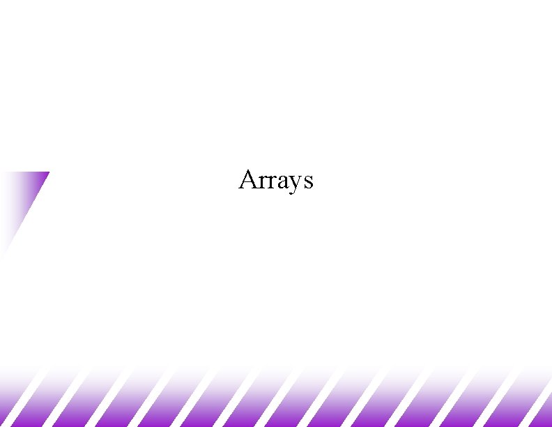 Arrays 