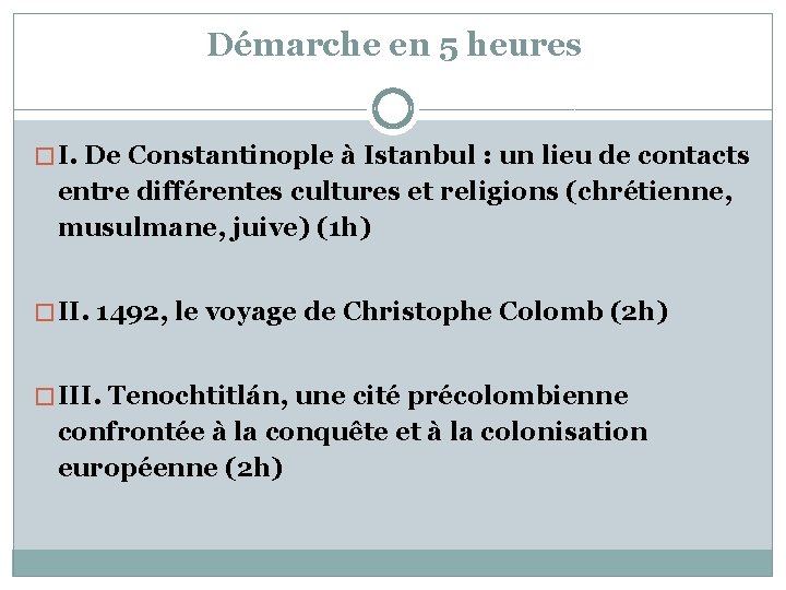 Démarche en 5 heures � I. De Constantinople à Istanbul : un lieu de