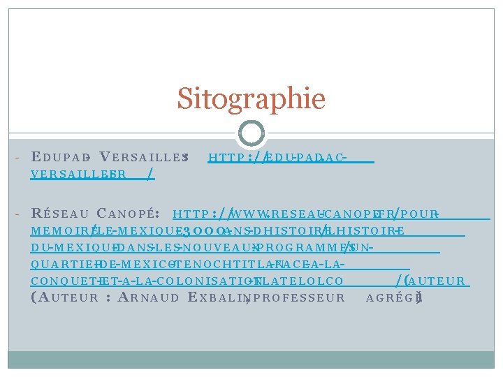 Sitographie - E D U P A D- V E R S A I