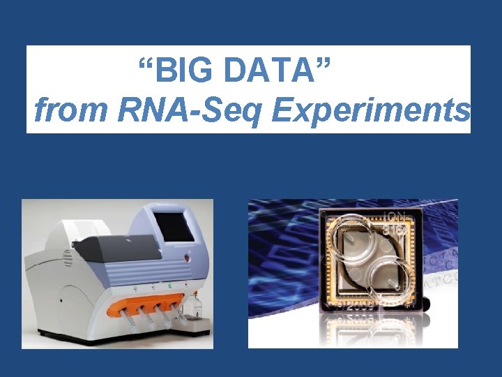 “BIG DATA” from RNA-Seq Experiments 